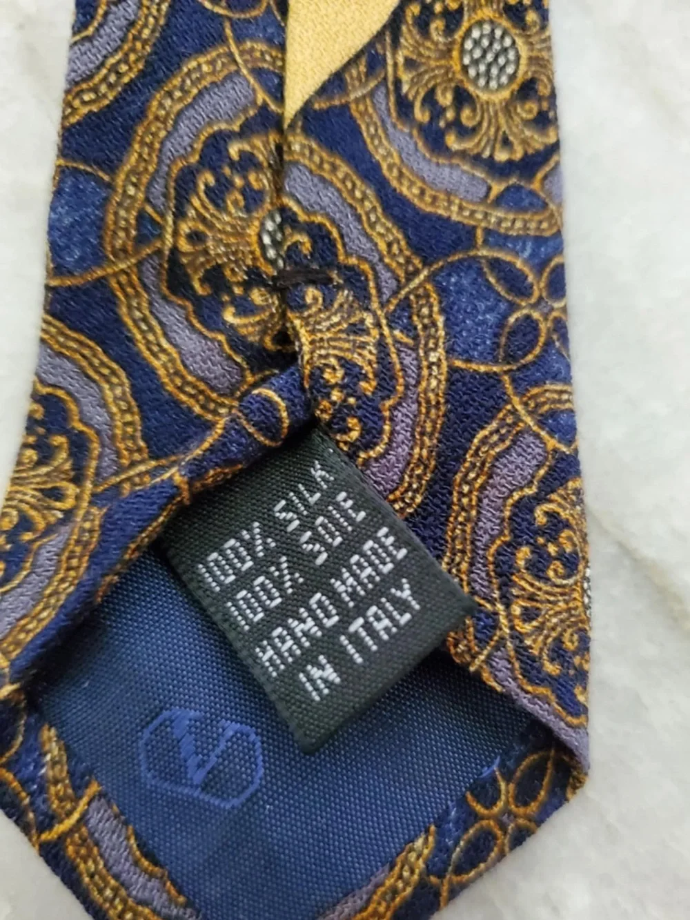 VALENTINO Rare Silk Necktie with Valentino's Logo Made in Italy